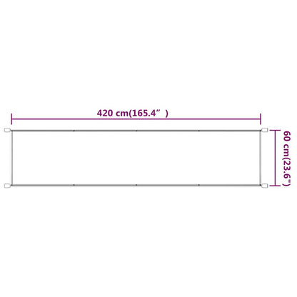 148446 vidaXL Vertical Awning Blue 60x420 cm Oxford Fabric