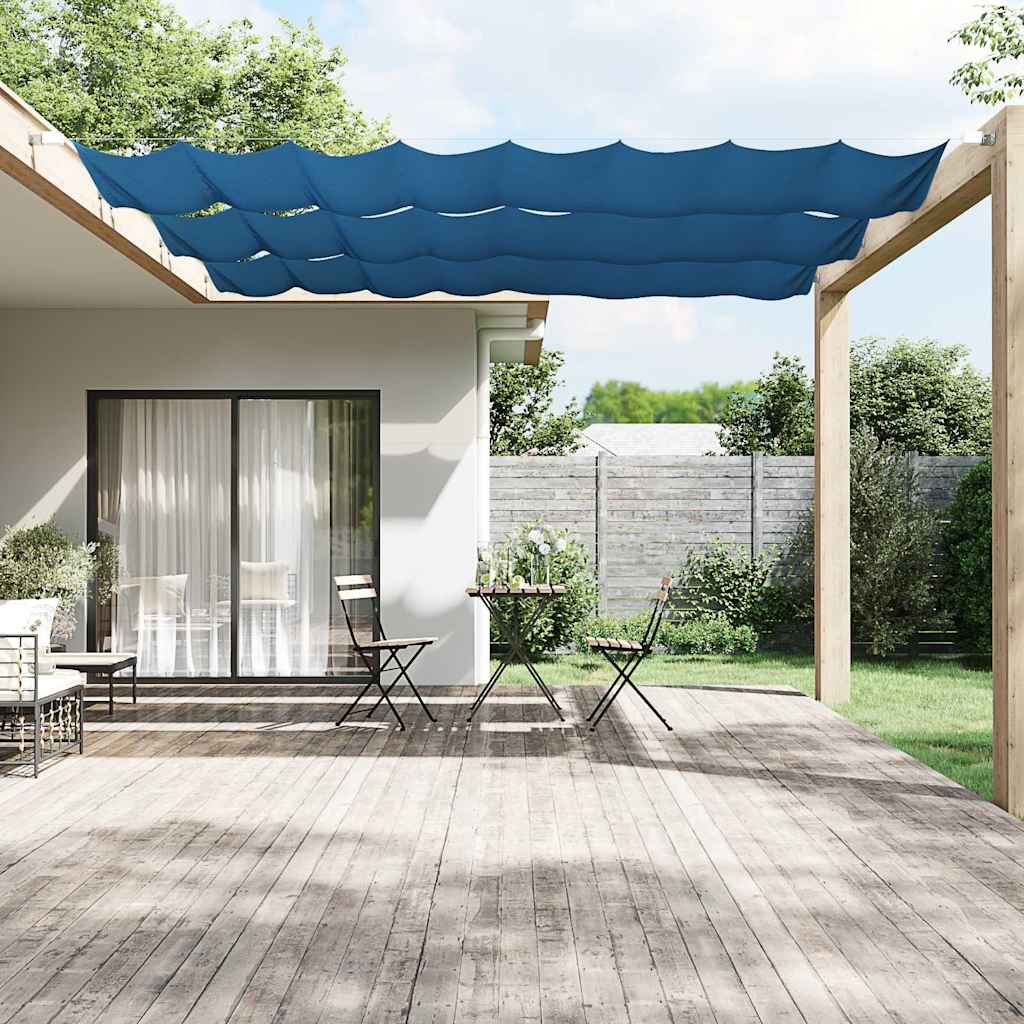 148446 vidaXL Vertical Awning Blue 60x420 cm Oxford Fabric