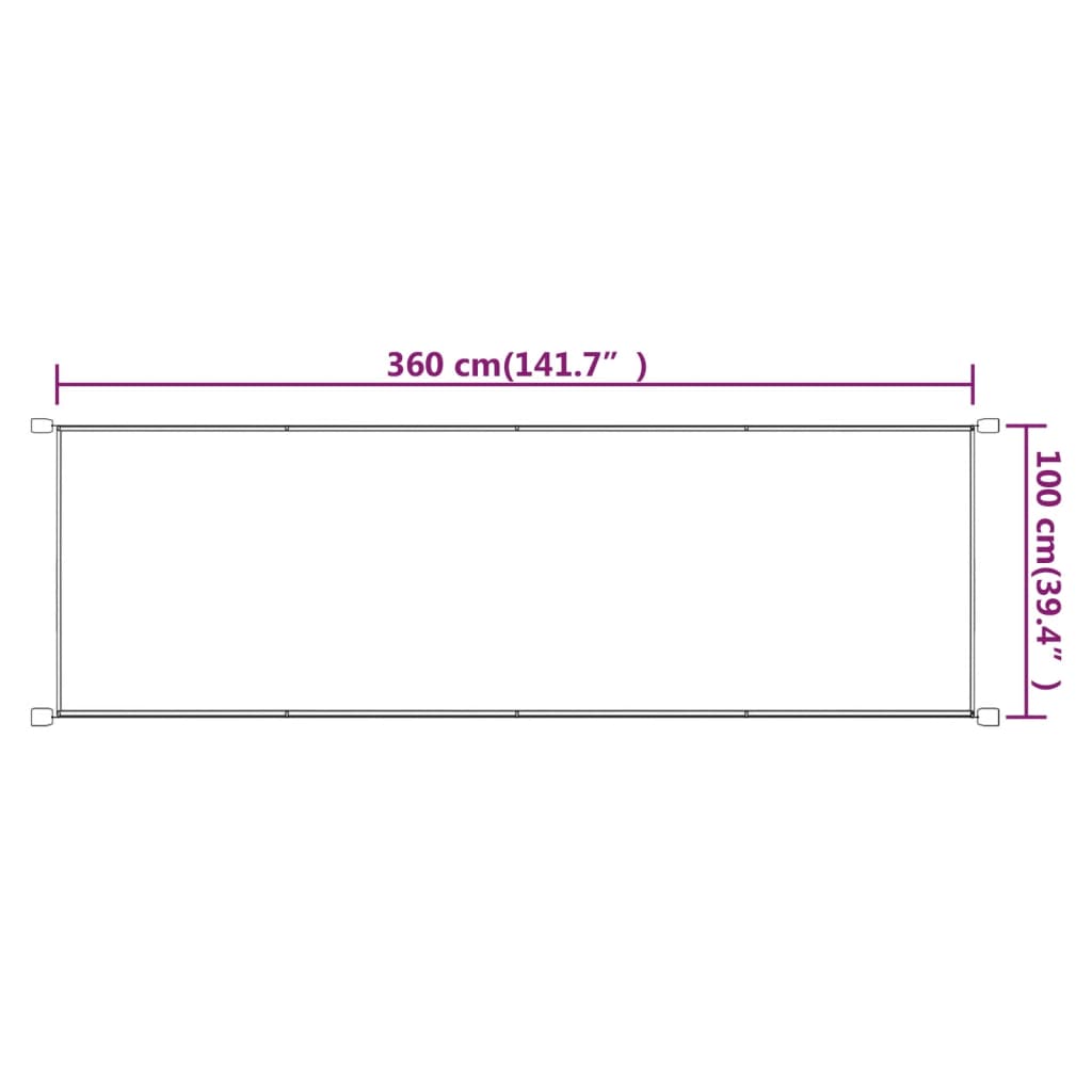 vidaXL Vertical Awning Blue 100x360 cm Oxford Fabric