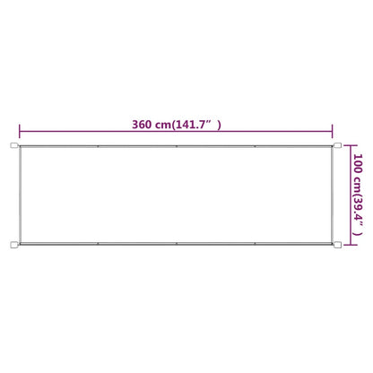vidaXL Vertical Awning Blue 100x360 cm Oxford Fabric