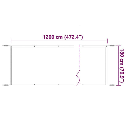 vidaXL Vertical Awning Blue 180x1200 cm Oxford Fabric