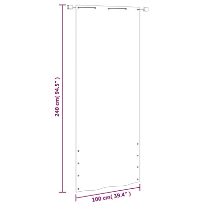 vidaXL Balcony Screen Light Green 100x240 cm Oxford Fabric
