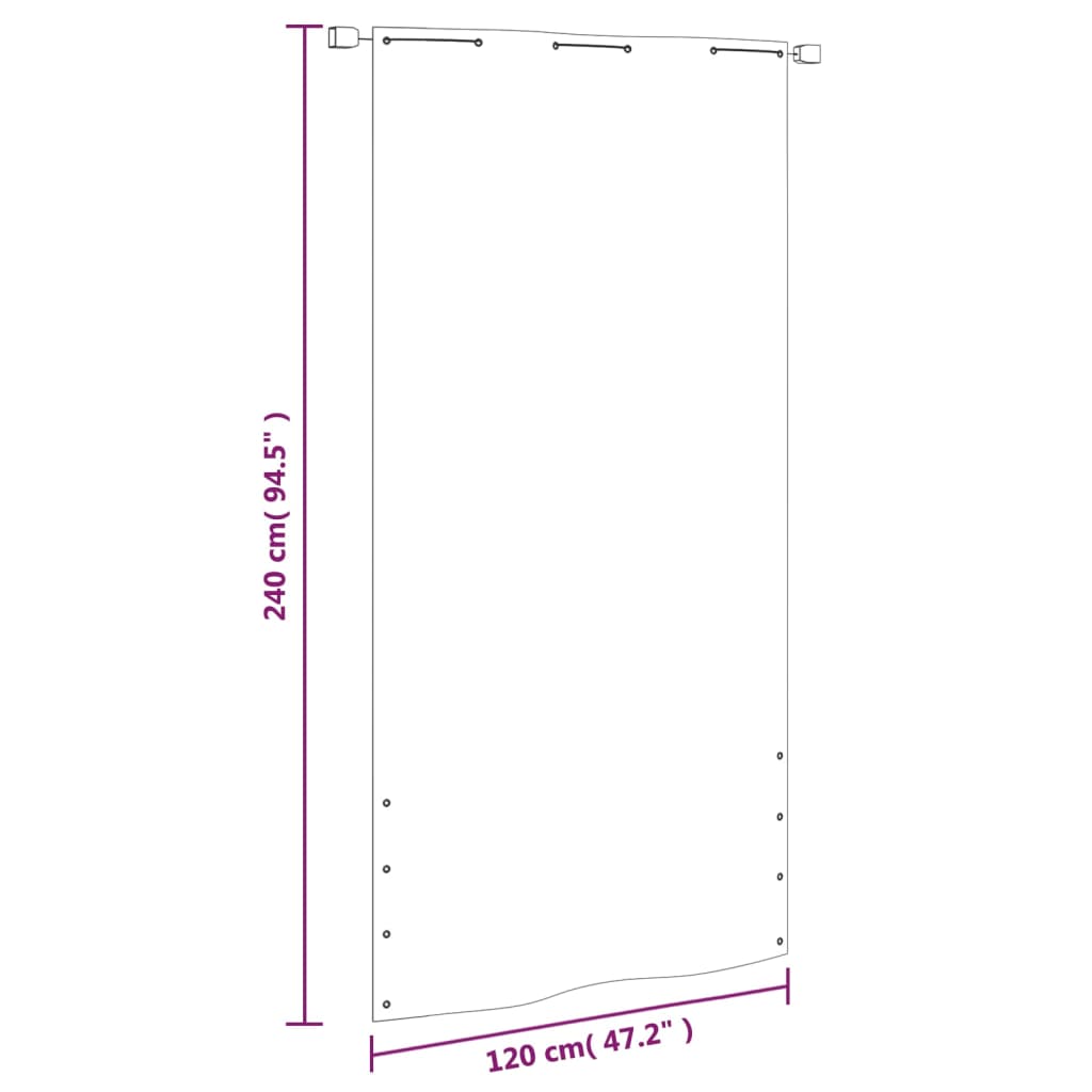 vidaXL Balcony Screen Light Green 120x240 cm Oxford Fabric