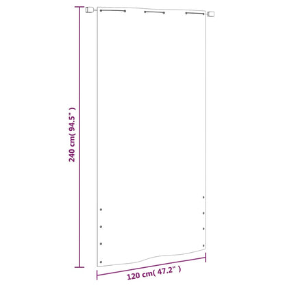 vidaXL Balcony Screen Light Green 120x240 cm Oxford Fabric