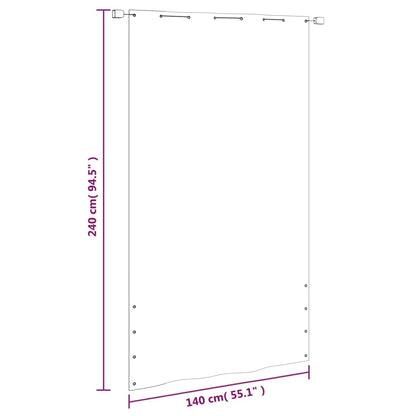 vidaXL Balcony Screen Light Green 140x240 cm Oxford Fabric