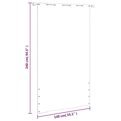 148516 vidaXL Balcony Screen Light Green 140x240 cm Oxford Fabric