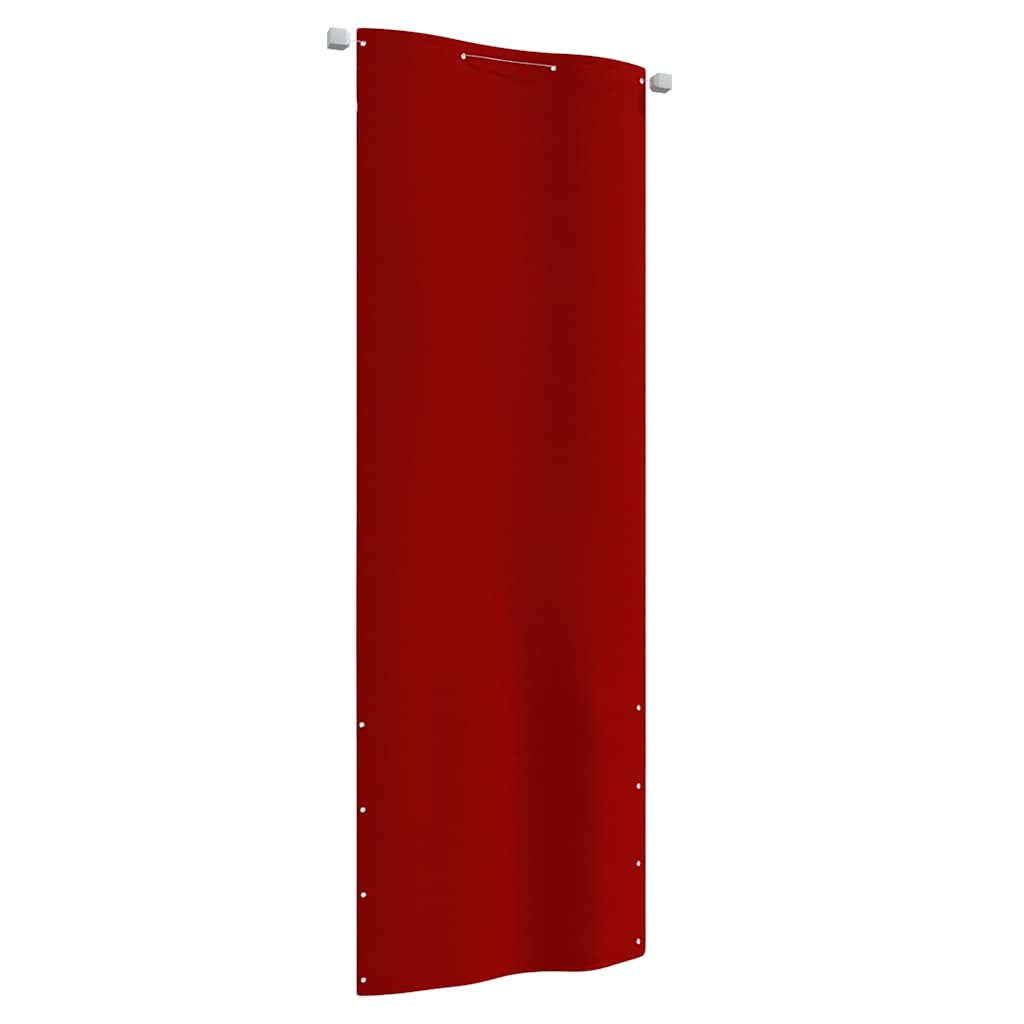 148543 vidaXL Balcony Screen Red 80x240 cm Oxford Fabric