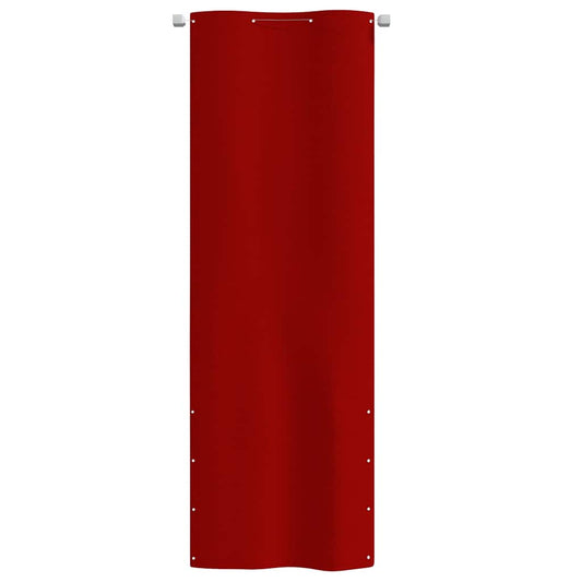 vidaXL Balcony Screen Red 80x240 cm Oxford Fabric