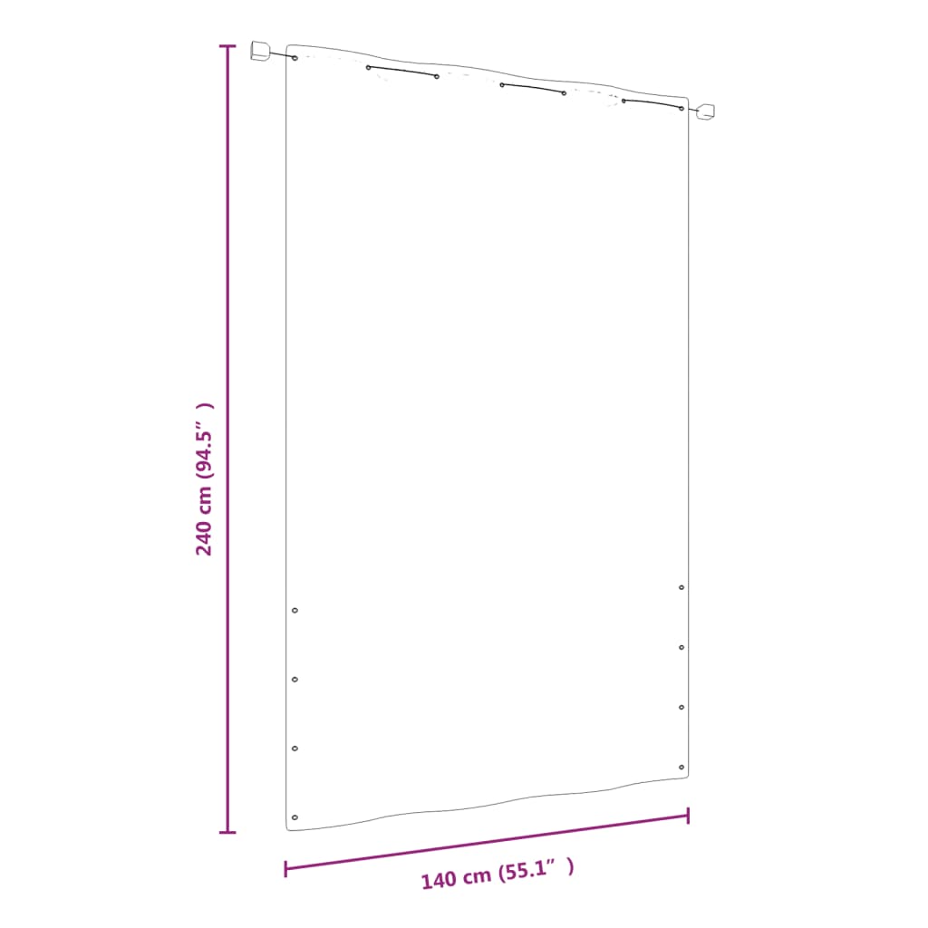 vidaXL Balcony Screen Red 140x240 cm Oxford Fabric