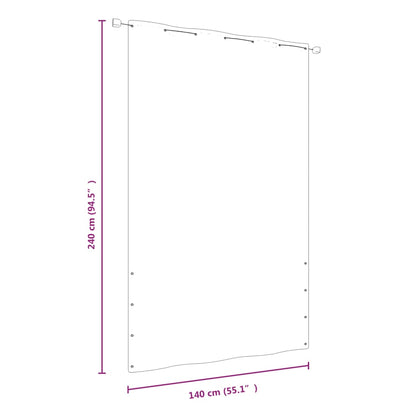 vidaXL Balcony Screen Red 140x240 cm Oxford Fabric