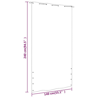 vidaXL Balcony Screen Brown 140x240 cm Oxford Fabric