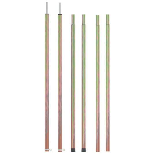 315217 vidaXL Telescopic Tent Poles with Length of 170-255 cm 2 pcs Galvanised Steel