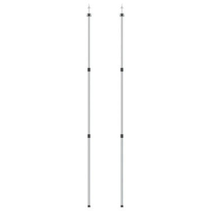 vidaXL Telescopic Tarp Poles with Length of 102-260 cm 2 pcs Aluminum