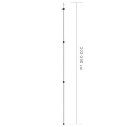 315219 vidaXL Telescopic Tarp Poles with Length of 102-260 cm 2 pcs Aluminum