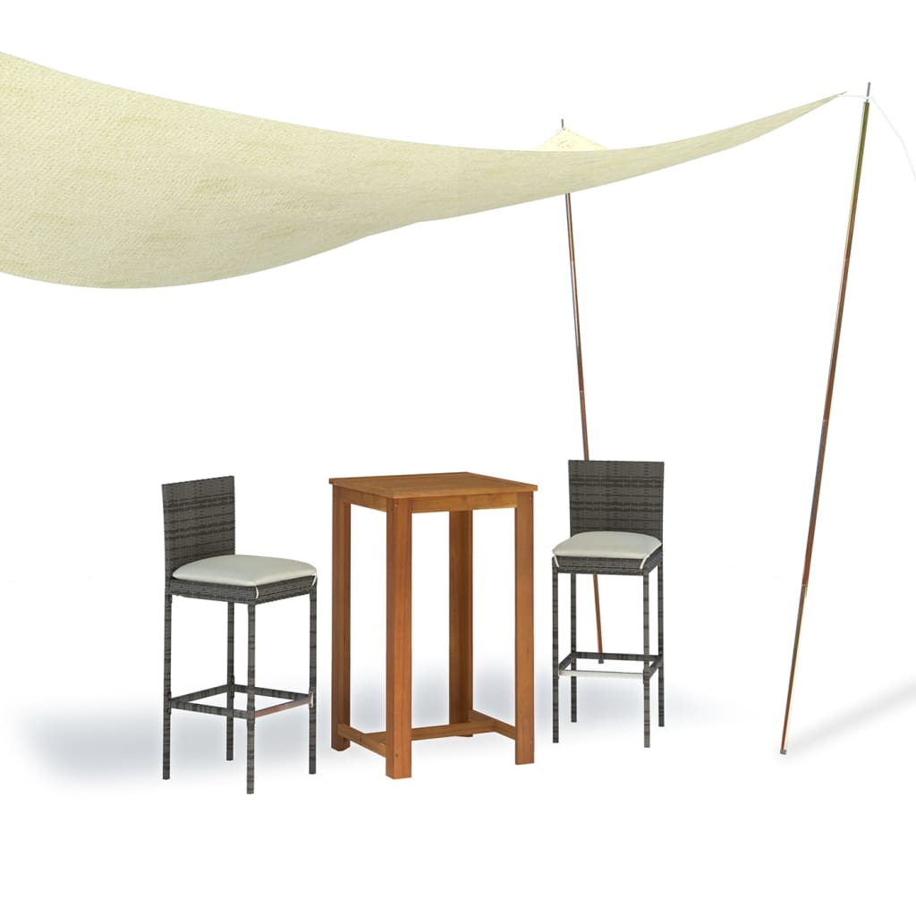vidaXL Sunshade Sail Poles 2 pcs 200 cm Galvanised Steel