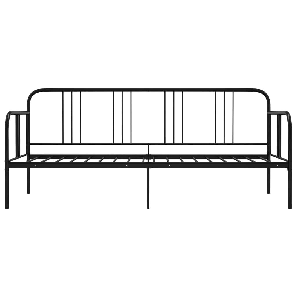 vidaXL Sofa Bed Frame | Black | Powder-coated metal | Single