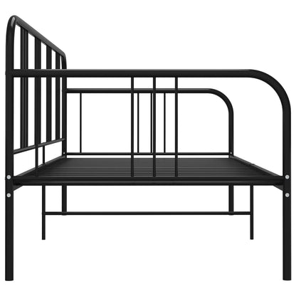 vidaXL Sofa Bed Frame | Black | Powder-coated metal | Single