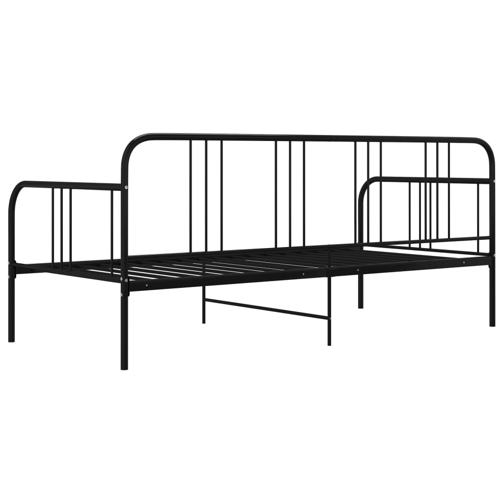 vidaXL Sofa Bed Frame | Black | Powder-coated metal | Single