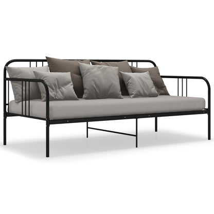 vidaXL Sofa Bed Frame | Black | Powder-coated metal | Single