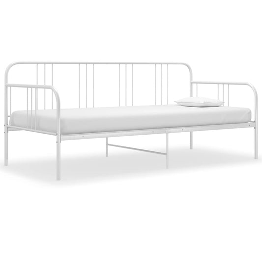 vidaXL Sofa Bed Frame | White | Metal | Single