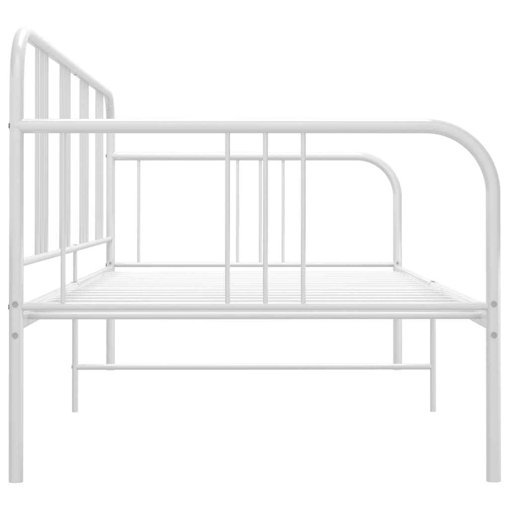 vidaXL Sofa Bed Frame | White | Metal | Single