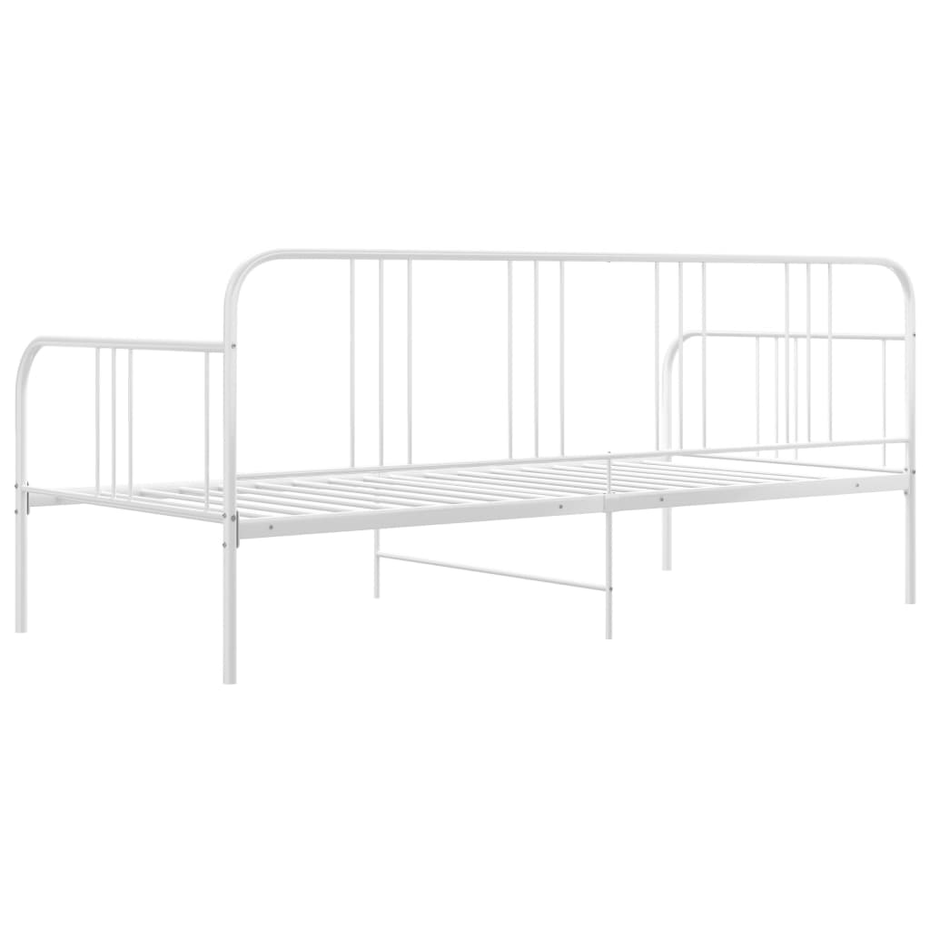 vidaXL Sofa Bed Frame | White | Metal | Single