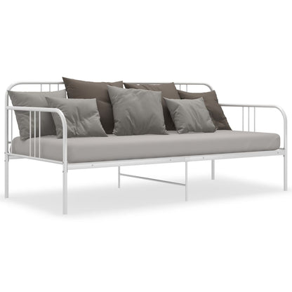 vidaXL Sofa Bed Frame | White | Metal | Single