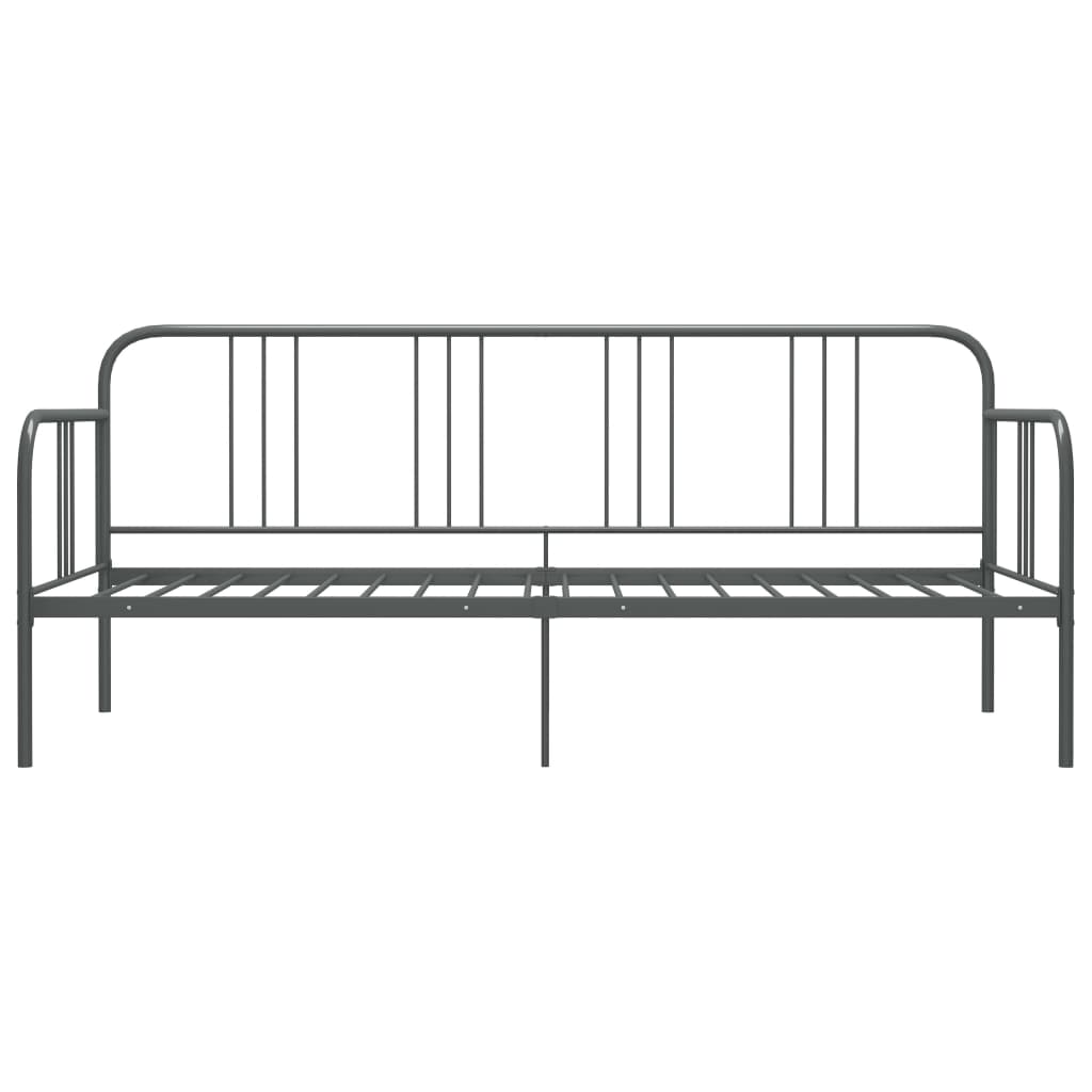 vidaXL Sofa Bed Frame | Grey | Powder-coated metal | 90x200 cm