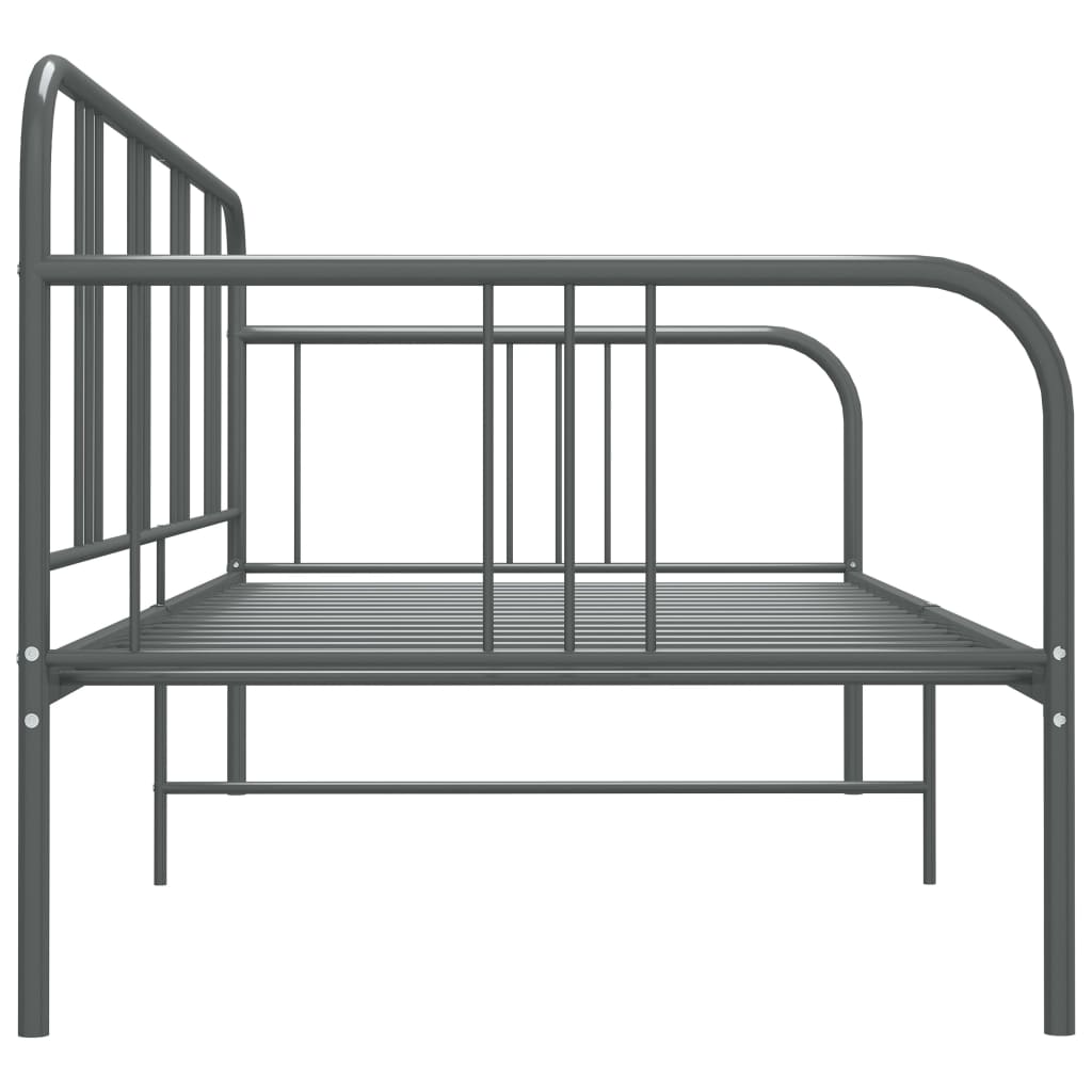 vidaXL Sofa Bed Frame | Grey | Powder-coated metal | 90x200 cm