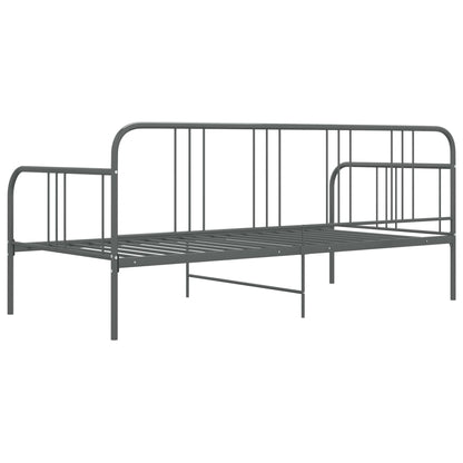 vidaXL Sofa Bed Frame | Grey | Powder-coated metal | 90x200 cm