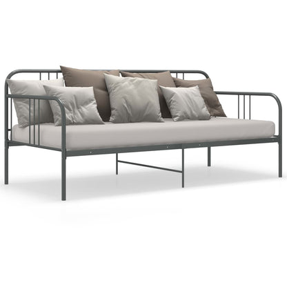vidaXL Sofa Bed Frame | Grey | Powder-coated metal | 90x200 cm
