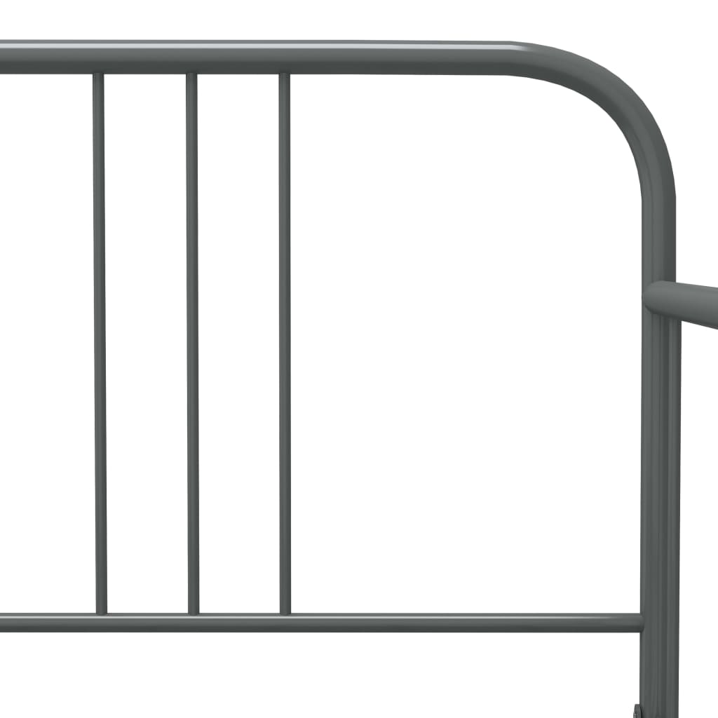 vidaXL Sofa Bed Frame | Grey | Powder-coated metal | 90x200 cm