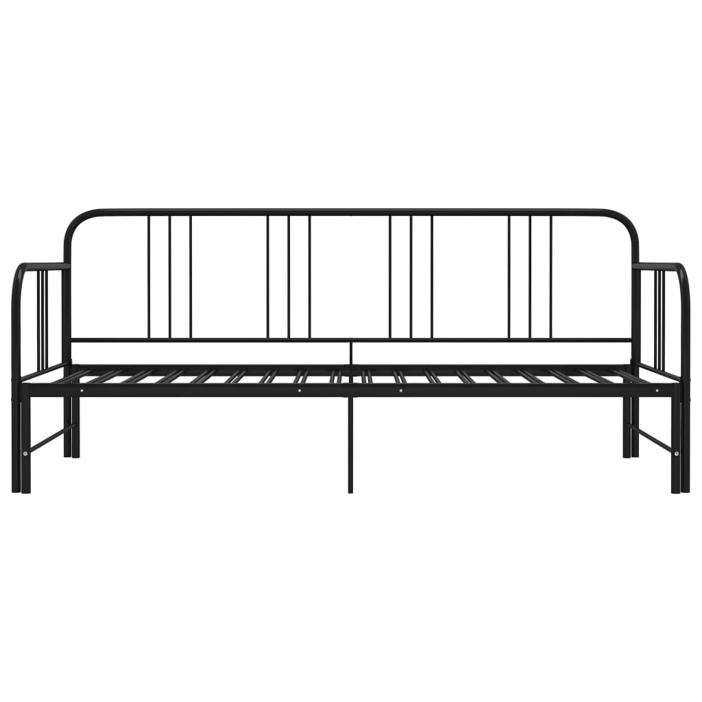 vidaXL Sofa Bed Frame | Black | Powder-coated metal | 200 x 90 cm mattress size
