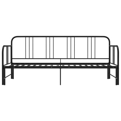 vidaXL Sofa Bed Frame | Black | Powder-coated metal | 200 x 90 cm mattress size