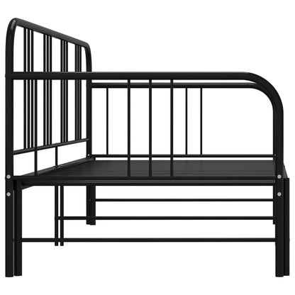 vidaXL Sofa Bed Frame | Black | Powder-coated metal | 200 x 90 cm mattress size