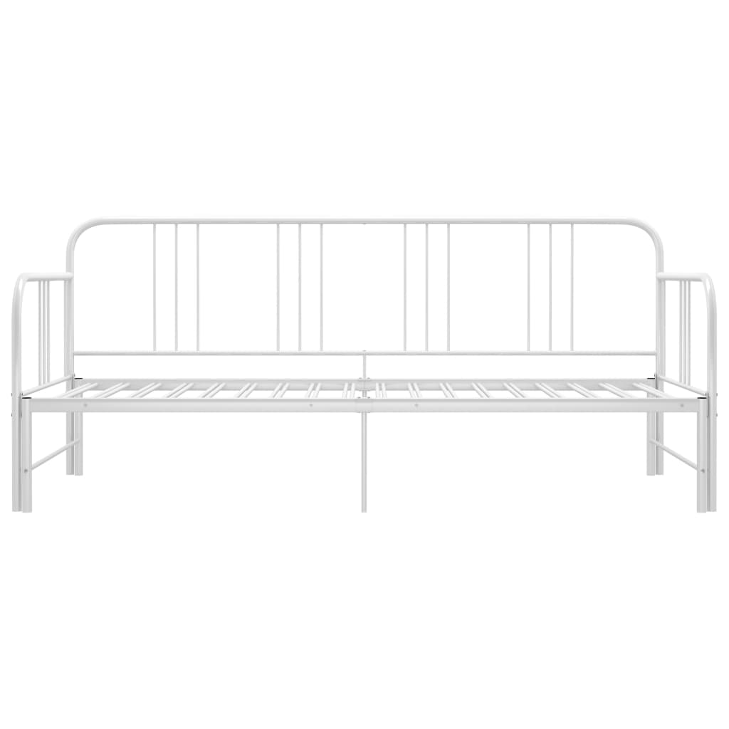vidaXL Sofa Bed Frame | White | Metal | 200 x 90 cm mattress needed