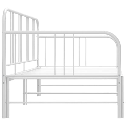 vidaXL Sofa Bed Frame | White | Metal | 200 x 90 cm mattress needed