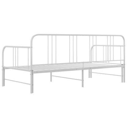 vidaXL Sofa Bed Frame | White | Metal | 200 x 90 cm mattress needed