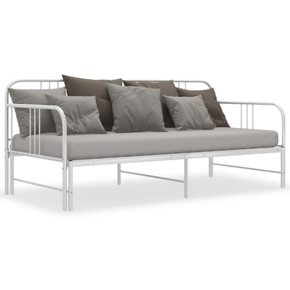 vidaXL Sofa Bed Frame | White | Metal | 200 x 90 cm mattress needed
