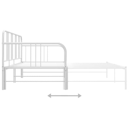 vidaXL Sofa Bed Frame | White | Metal | 200 x 90 cm mattress needed