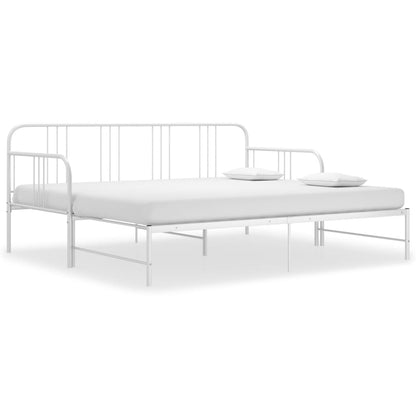 vidaXL Sofa Bed Frame | White | Metal | 200 x 90 cm mattress needed