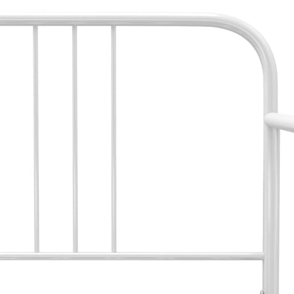 vidaXL Sofa Bed Frame | White | Metal | 200 x 90 cm mattress needed