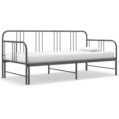 vidaXL Sofa Bed Frame | Grey | Powder-coated metal | 90x200cm