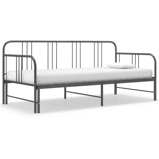 vidaXL Sofa Bed Frame | Grey | Powder-coated metal | 90x200cm