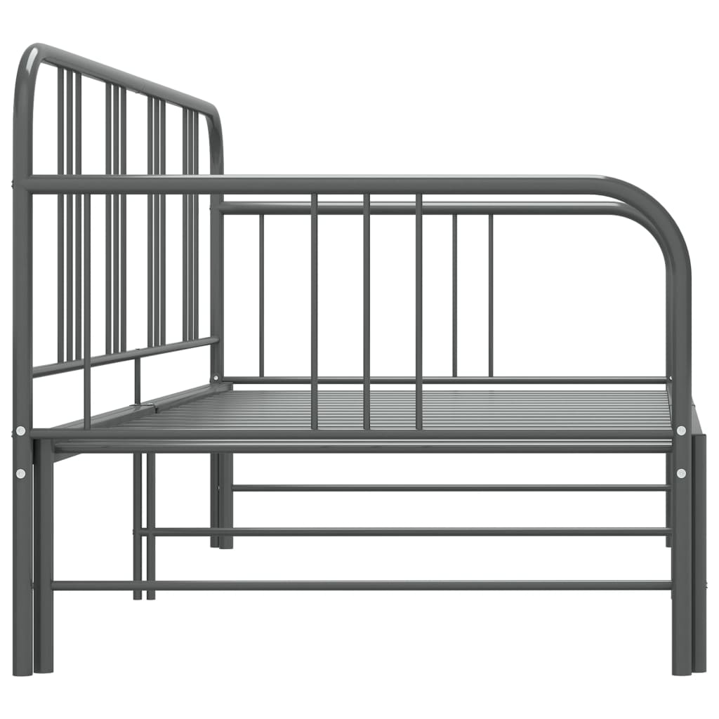 vidaXL Sofa Bed Frame | Grey | Powder-coated metal | 90x200cm