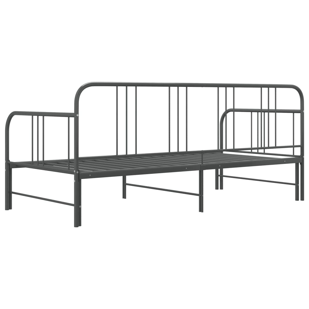 vidaXL Sofa Bed Frame | Grey | Powder-coated metal | 90x200cm