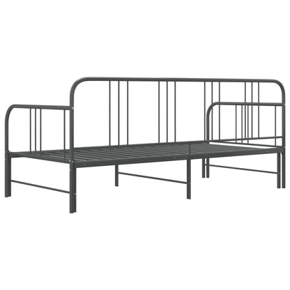 vidaXL Sofa Bed Frame | Grey | Powder-coated metal | 90x200cm