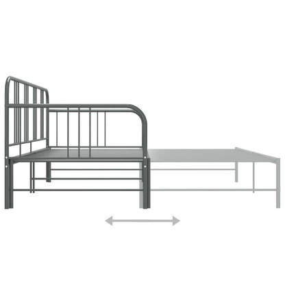 vidaXL Sofa Bed Frame | Grey | Powder-coated metal | 90x200cm