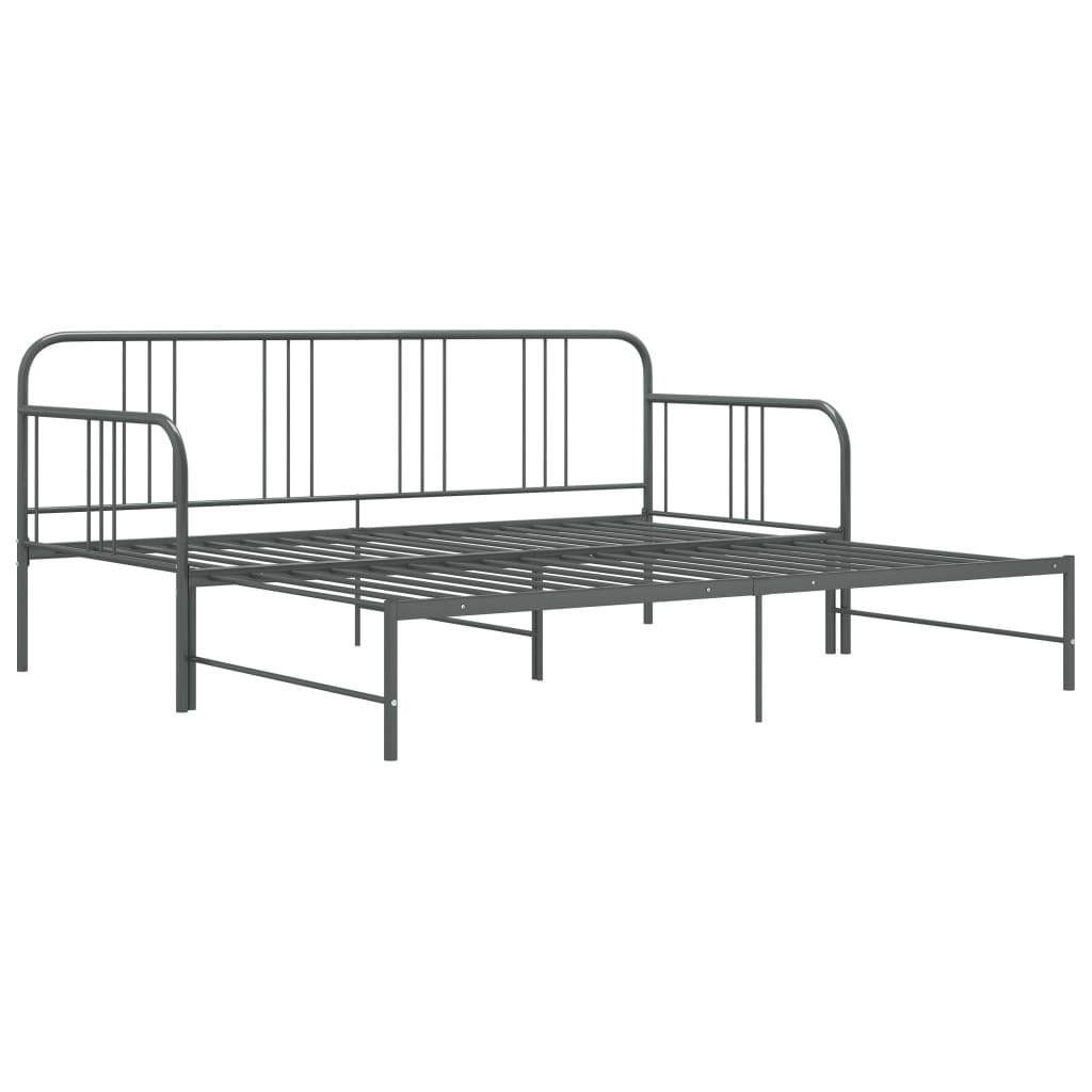 vidaXL Sofa Bed Frame | Grey | Powder-coated metal | 90x200cm