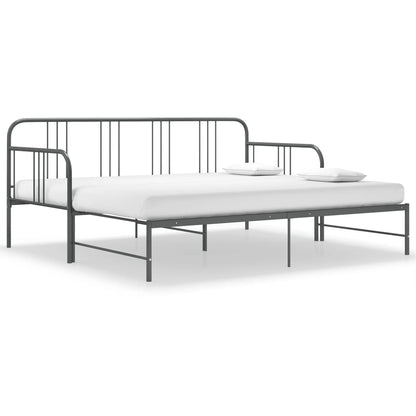 vidaXL Sofa Bed Frame | Grey | Powder-coated metal | 90x200cm